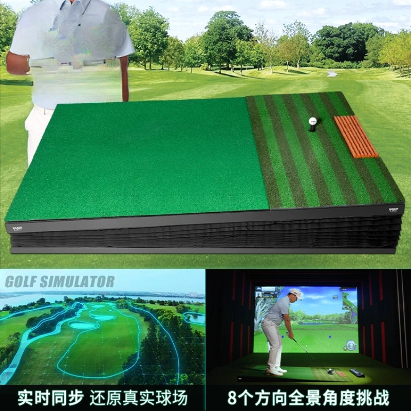 Golf emulator dynamic platform, real-time synchronization indoor real feeling practice game equipment