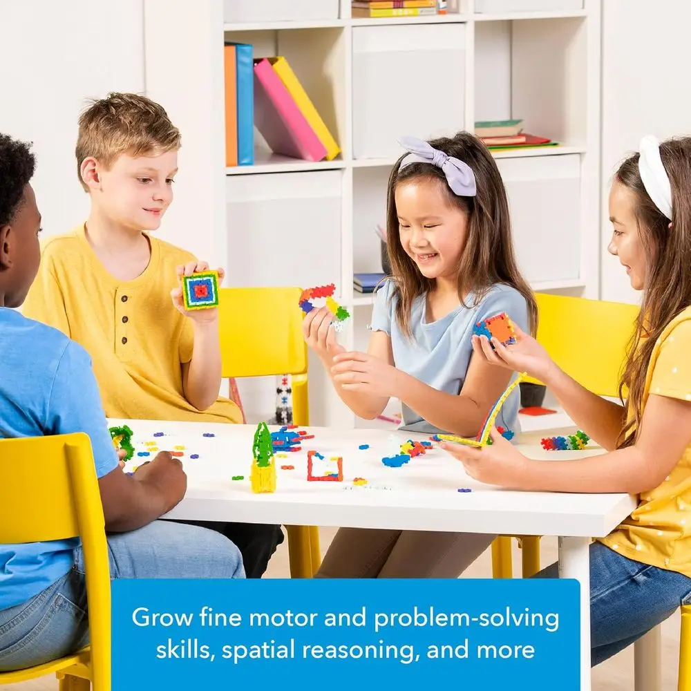 Set di blocchi da costruzione a colori di base da 1200 pezzi - Puzzle ad incastro STEM per giochi aperti per bambini