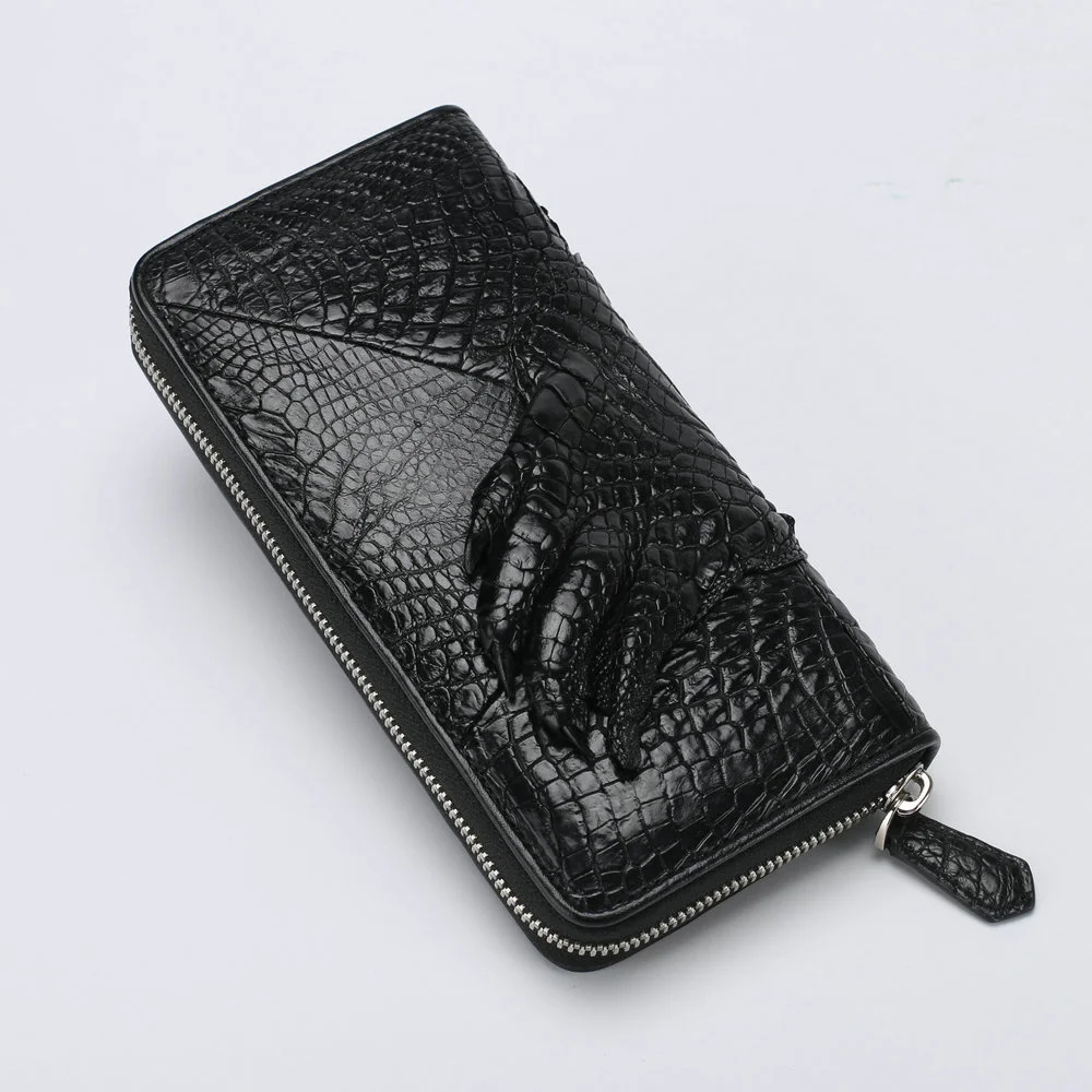 2022 New High Quality Crocodile Skin Claw Men\'s Clutch Wallet Business Real Leather Handbag For Man Large Capacity Clutch Bag 45