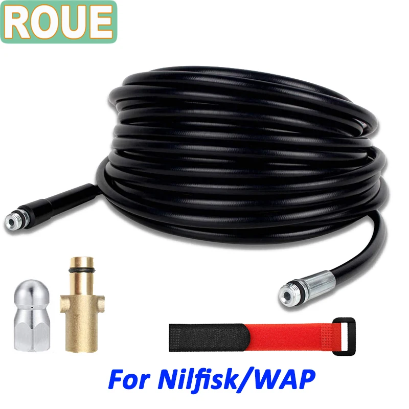 

ROUE 6m 10m 15m 20 Meters x 2320psi/ 160bar Sewer Drain Water Cleaning Hose for Nilfisk, Gerni, Stihle High Pressure Washer