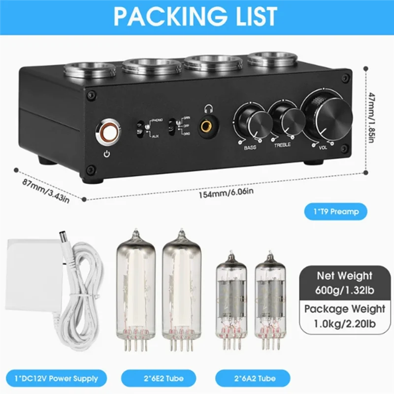 A33T-T9 Mini 6E2 مللي متر/MC فونو المرحلة الدوار Preamp Hifi ستيريو الصوت فراغ أنبوب المضخم Dekstop سماعة أمبير