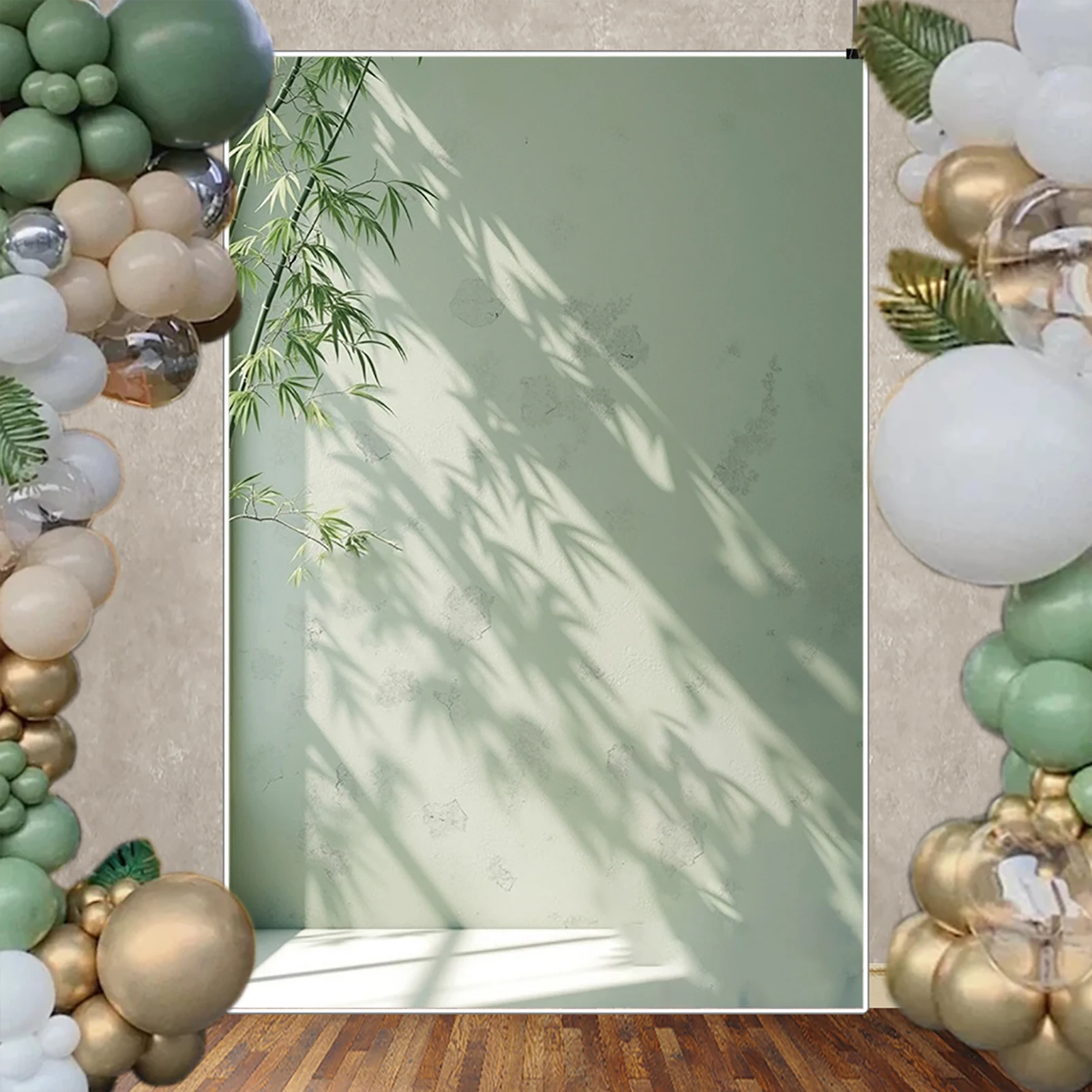 MOON.QG Classical Chinese Residence Backdrops For Photography Sun Arch Bridge Mountain Photo Background Photo Booth Decoration