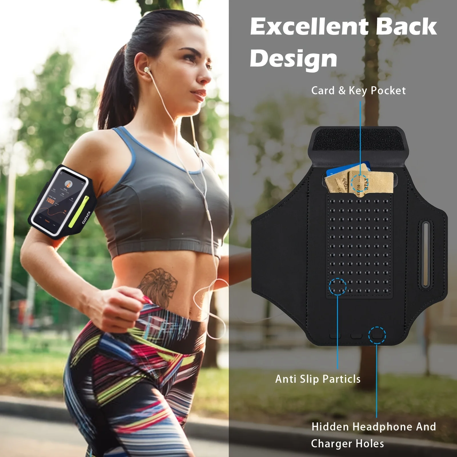 GUZACK 7.0 أكياس الجري المضادة للسقوط آيفون 17 16 برو ماكس 17 AIr 15 Plus 14 13 Xiaomi في الهواء الطلق الرجال النساء الرياضة شارة الحقيبة #5