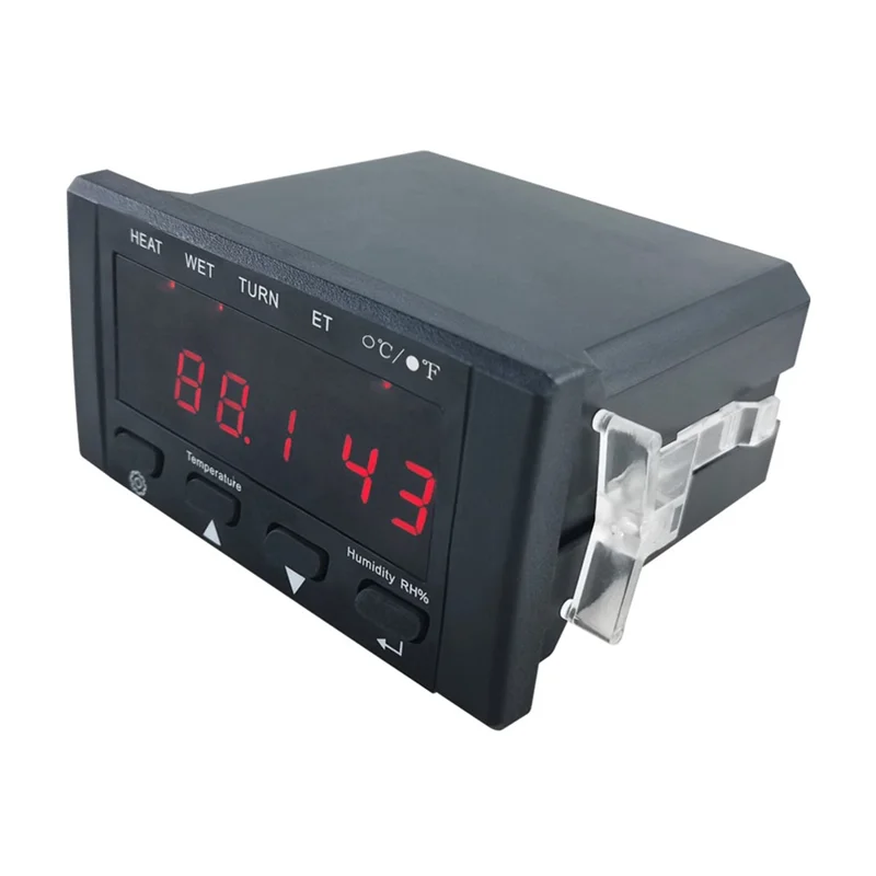 Y43A-HT-10 Incubator Thermostat Temperature Humidity Control With Humidification And Heating Indicator 110-220V Black Replacemen
