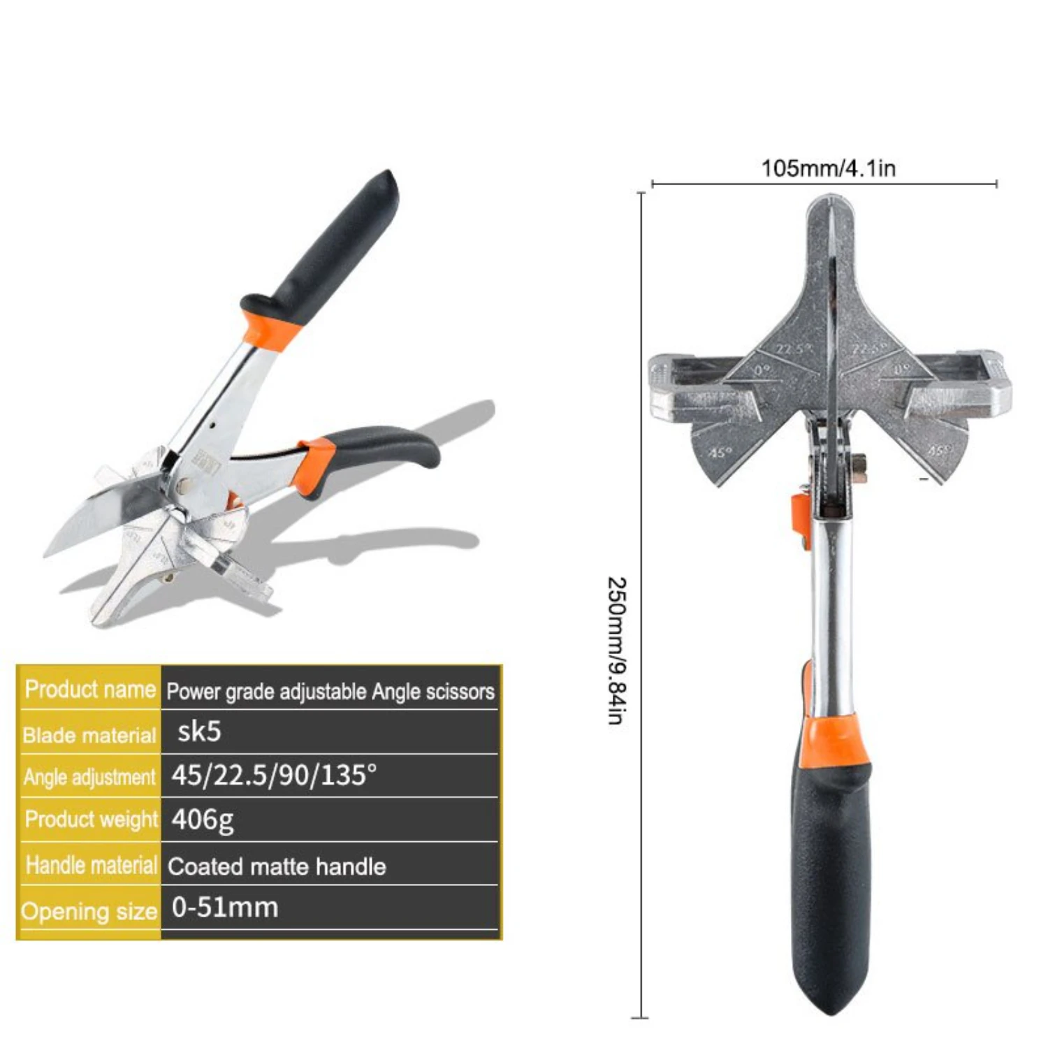 Gunting pemotong Miter pencukur tangan, alat serbaguna untuk memotong pipa, kabel, selang, kawat, Trunking, dan saluran yang tepat