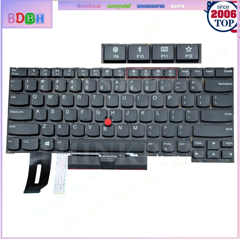 US Keyboard for For For Lenovo ThinkPad T490s T495s P1 Gen1 X1 Extreme 1st Gen