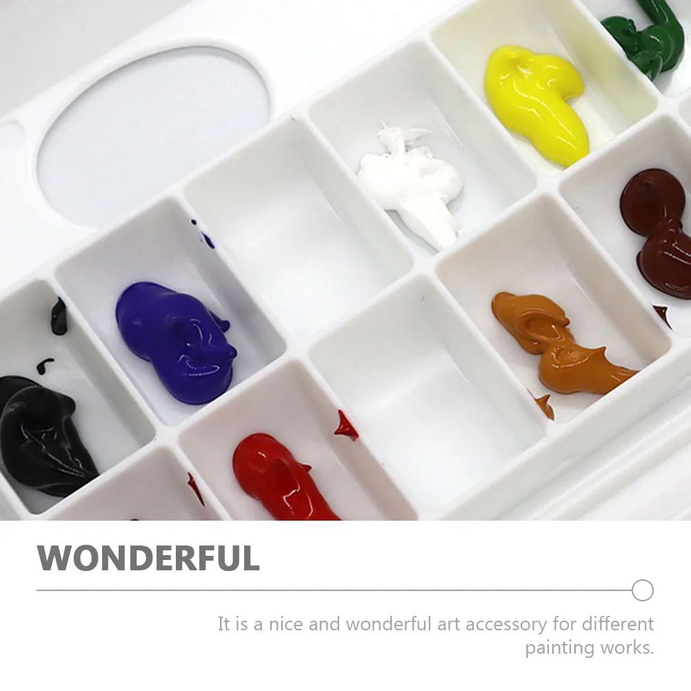 

Foldable Watercolor Pigment Box Sturdy Clamshell Design Easy Open Close Practical Artist Student Color Mixing Tray