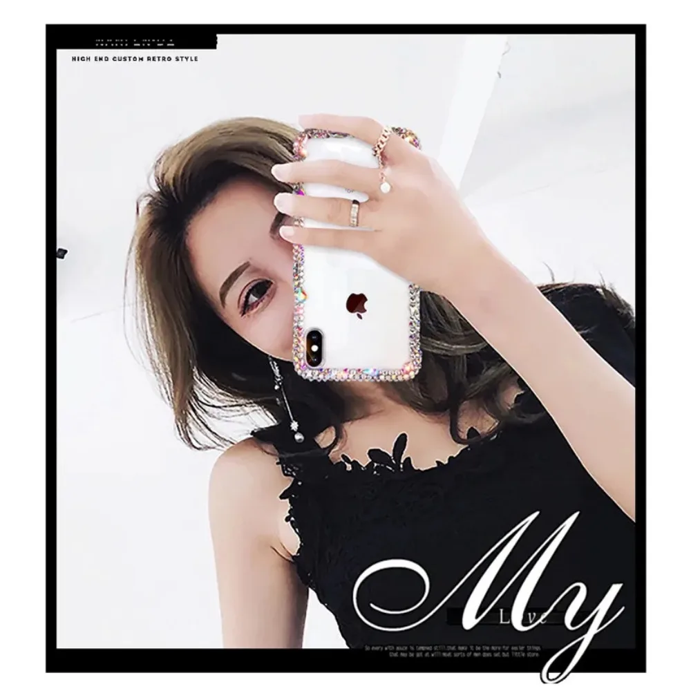 Phone case with crystal rhinestone and Diamond for Xiaomi Redmi 13, Note 12 pro plus, note 14, 10 Pro Max, luxury
