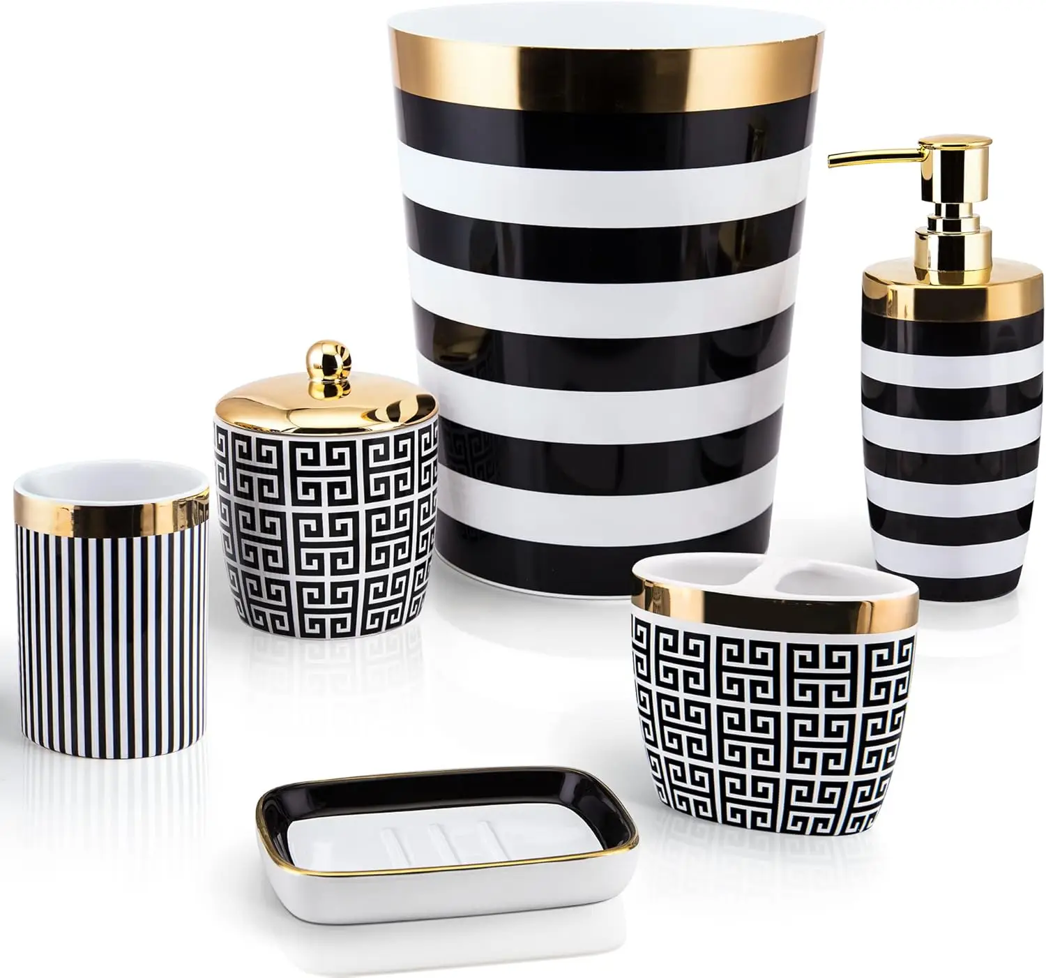 Premium Bathroom Accessories Set - Soap Dispenser, Toothbrush Holder, and Tumbler - Sleek Chrome Finish