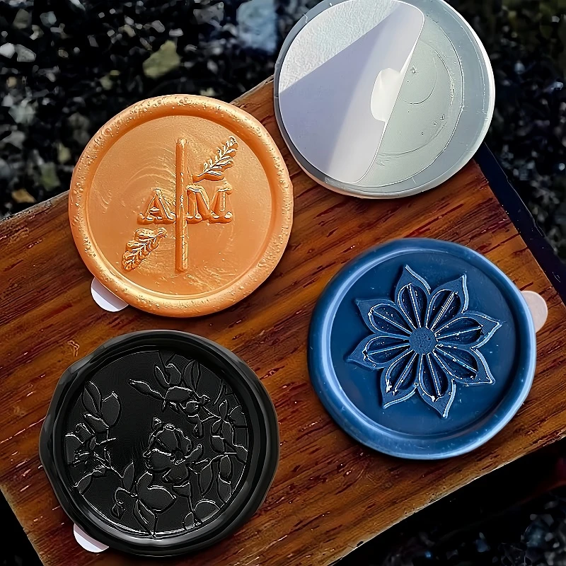 

100Pcs/Bag Custom Wax Seal Label Stickers for Your LOGO Strong Self Adhesive Wax Seal Stamp Label Stickers Wedding Wax Seals