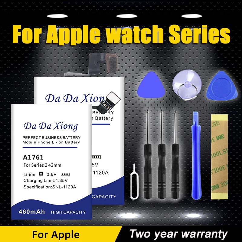 2024 New Battery For Watch Series 1 2 3 4 5 6 GPS LTE 38mm 40mm 42mm 44mm Batteries + Free Tools Kit