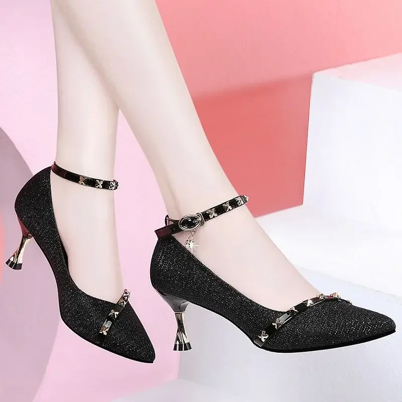 

Stiletto Pointed Toe Summer 2025 Ladies Shoes Comfortable Low Price Designer Women's Sandals Sale Original Anti Slip Luxury Shoe