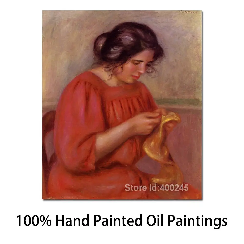 

Christmas Gift Gabrielle Mending by Pierre Auguste Renoir Oil Painting Reproduction High Quality Handmade
