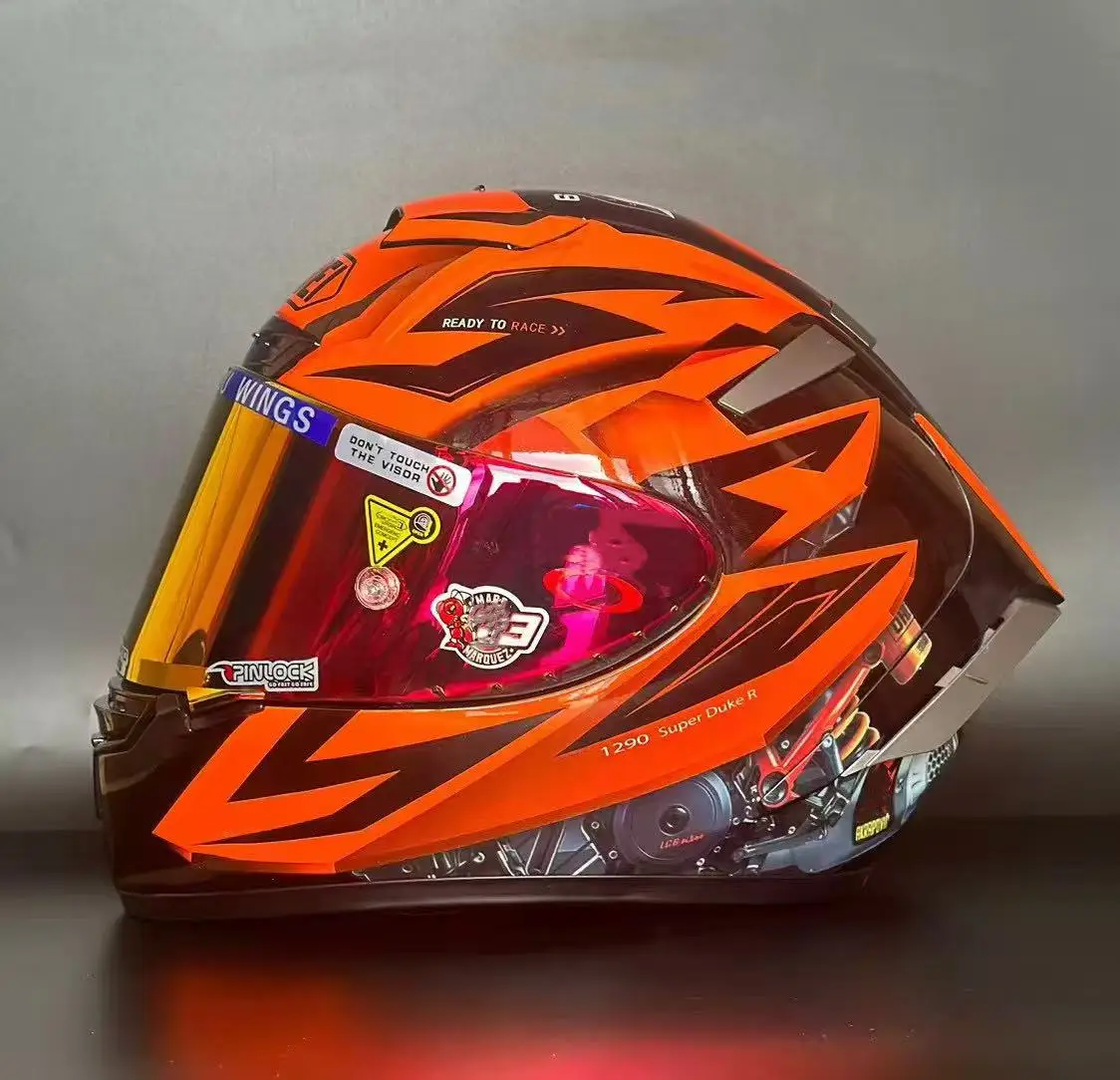 

Полнолицевой мотоциклетный шлем X14 X-14 X-Spirit RED K M для езды на мотокроссе, гоночный мотоциклетный шлем Casco De Motocicleta