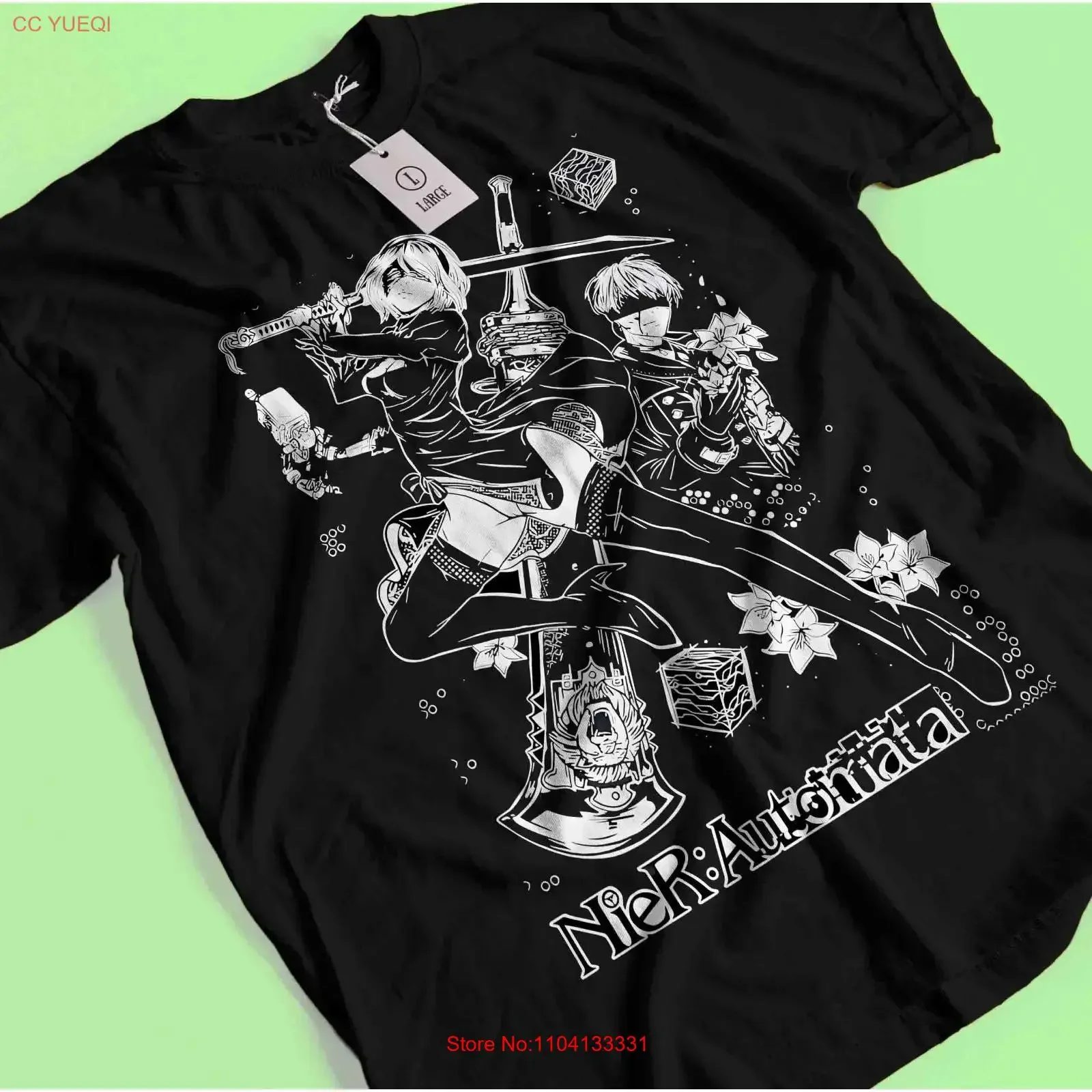 Nier Automata T Shirt YoRHa 2A 2B 9S Emil Anime Kaine Devola Waifu vintage Washed Breathable Stylish designer clothes