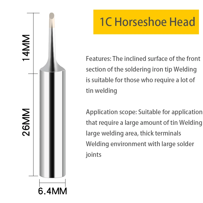 2PC  900M-T/1C/2C/3C/4C Series Copper Soldering Iron Tips Lead-Free Electric Soldering Iron Welding Tools