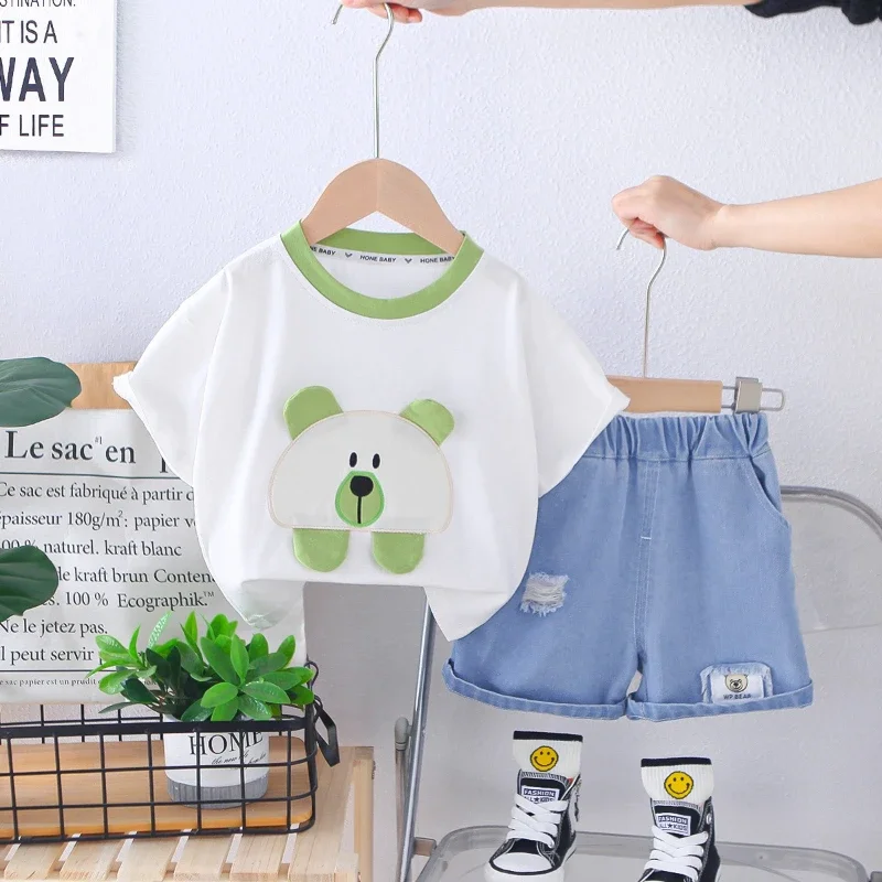 

Summer Baby Boys Clothes Suit Children Fashion Cartoon T-Shirt Shorts 2Pcs/Sets Kids Clothing Infant Costume Toddler Tracksuits