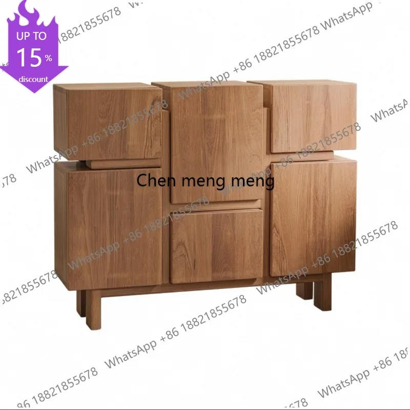 

Шкаф-тумба Q178 в средневековом ретро-стиле из массива ясеня, для прихожей, столовой, домашний приставной шкафчик