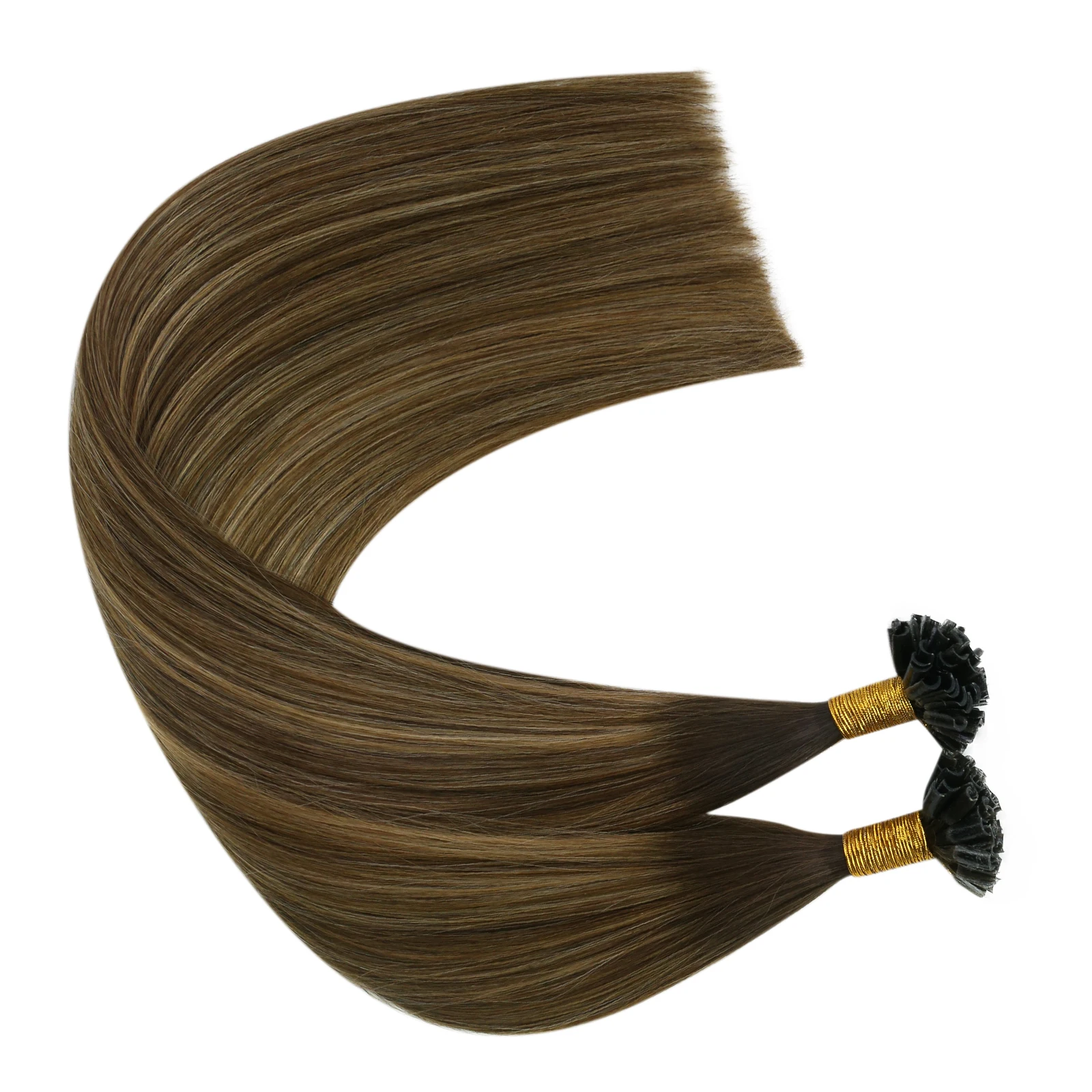 Ugeat U Tip Hair Extensions 14-22" Nageltip Echt haar 100% natuurlijk haar Pre Bonded Hair Extensions 50g/100g Keratine Tip Haar