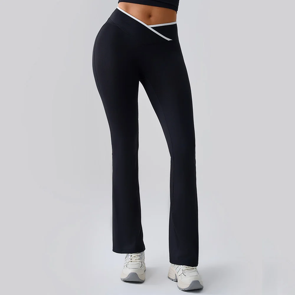 Femmes hanche levage femmes sport Leggings taille haute Fitness taille haute et jambes larges Push Up Yoga Leggings vêtements de sport sport
