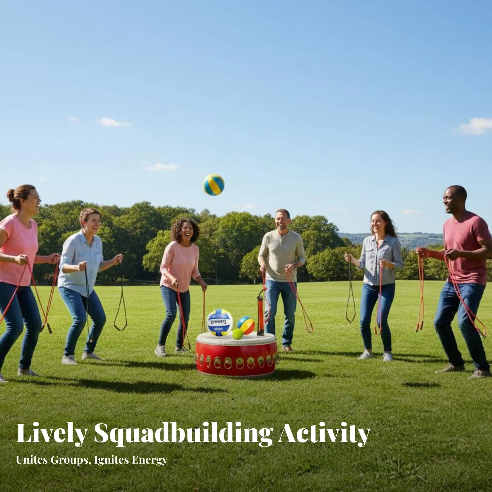 

Набор для игры в «Прыгающий диск»: снаряжение для групповых мероприятий, способствующее сотрудничеству на открытом воздухе, подходит для корпоративных групп.