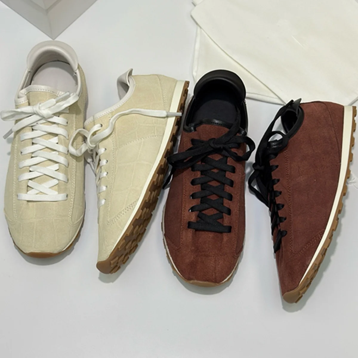 Dave&Di, скандинавские минималистичные винтажные кроссовки из натуральной кожи, супер удобная повседневная обувь для старой школы на шнуровке, женская спортивная обувь