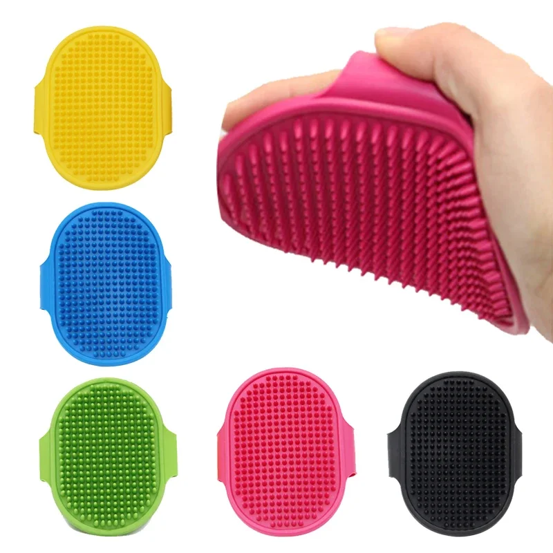 

Soft Rubber Dog Cat Brush Pet Bath Silicone Comb Massage Comb Hair Remover Pet Supplies Dog Grooming Wash Cleaning Equipment