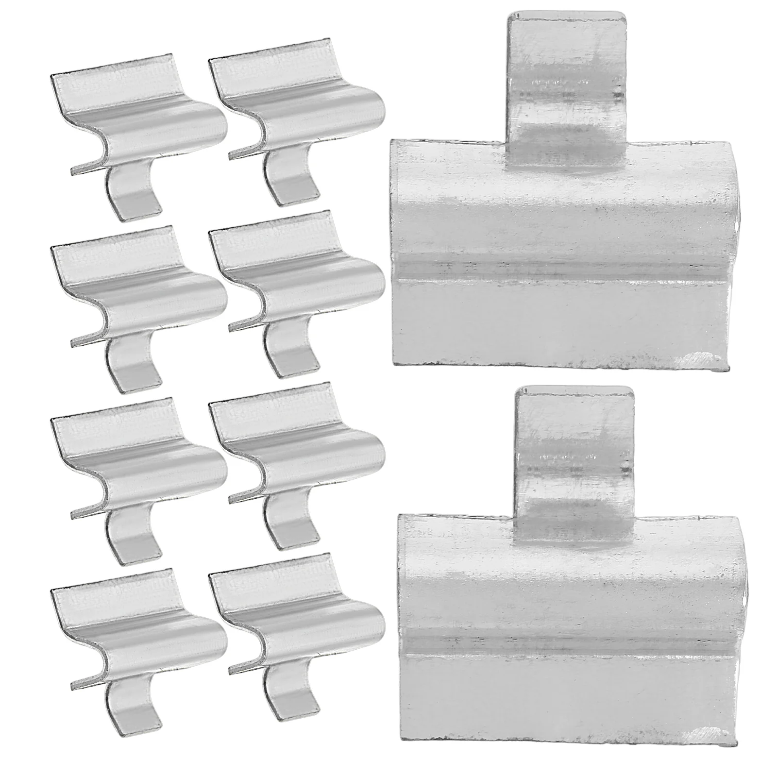 

10pcs Shelf Clips Partition Buckle Metal Mount Bracket Wooden Cabinet Support Pegs Silver Stability Enhancement Durability