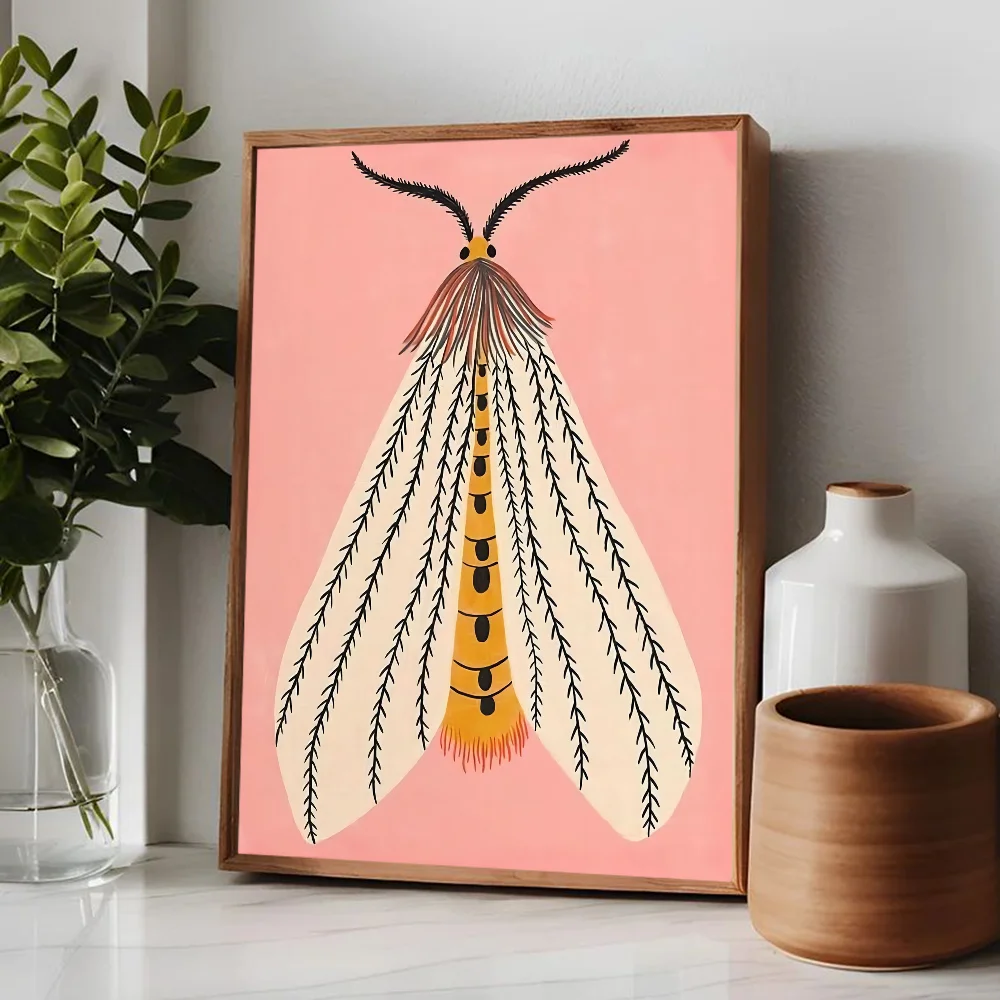 Butterfly Wall Art Ladybug Tiger Moth Beetle Poster Posters Sticky HD Quality Wall Art Retro Posters for Home Kawaii Room Decor