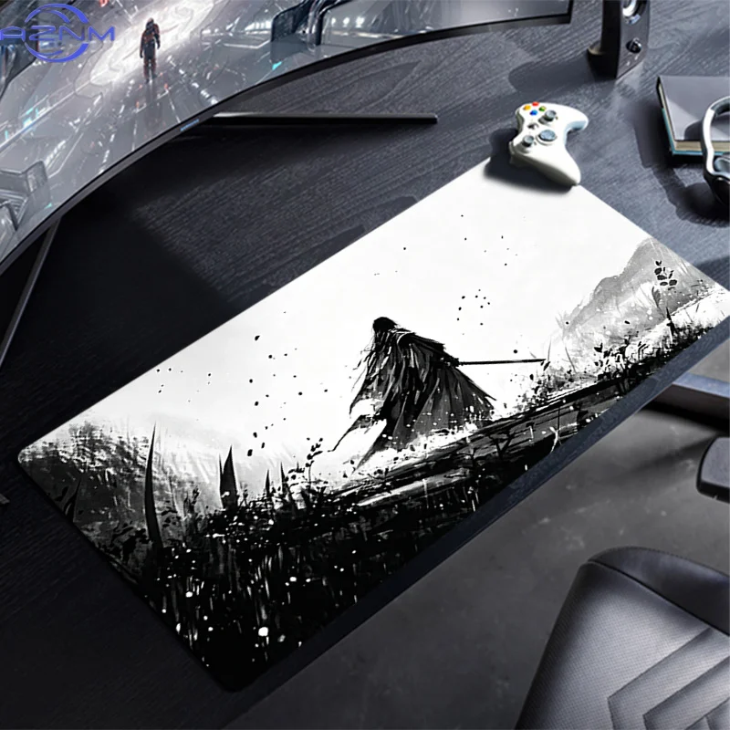 Large Mouse Pad ink wash Swordsman Gamer Keyboard Mousepad Pc Computer Desk Mat Gaming Pad Mouse Mats For CS GO LOL