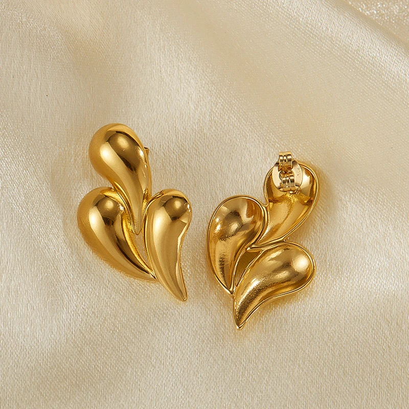 PRISCA | Women Stainless Steel Waterdrop Earring. New Designer Jewelry. Fashion.1Pair image 4