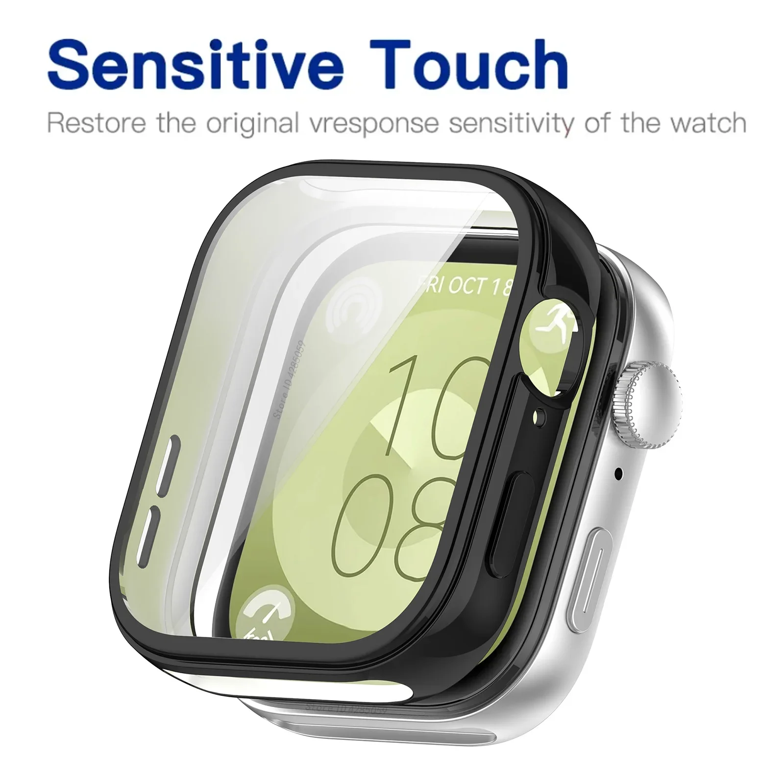 TPU-Schutzhülle für Huawei Watch Fit 3, vollständige Abdeckung, schützende Stoßstangenabdeckung für Huawei Fit 3, Displayschutzfolie, Zubehör