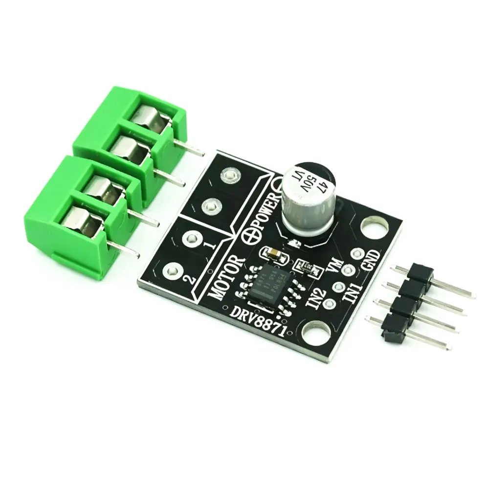 DRV8871 DC H Bridge Motor Driver Module 3.6A Brushed Motor Driver PWM Control Driver Module DC 6.5-45V