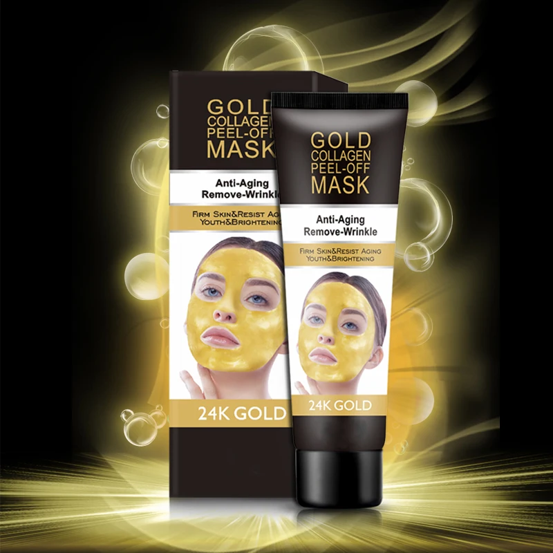 

24K Gold Peel Off Face Mask Skin Care Moisturizing Anti-wrinkle Anti Aging Repair Fades Fine Lines Foil Collagen Beauty Products