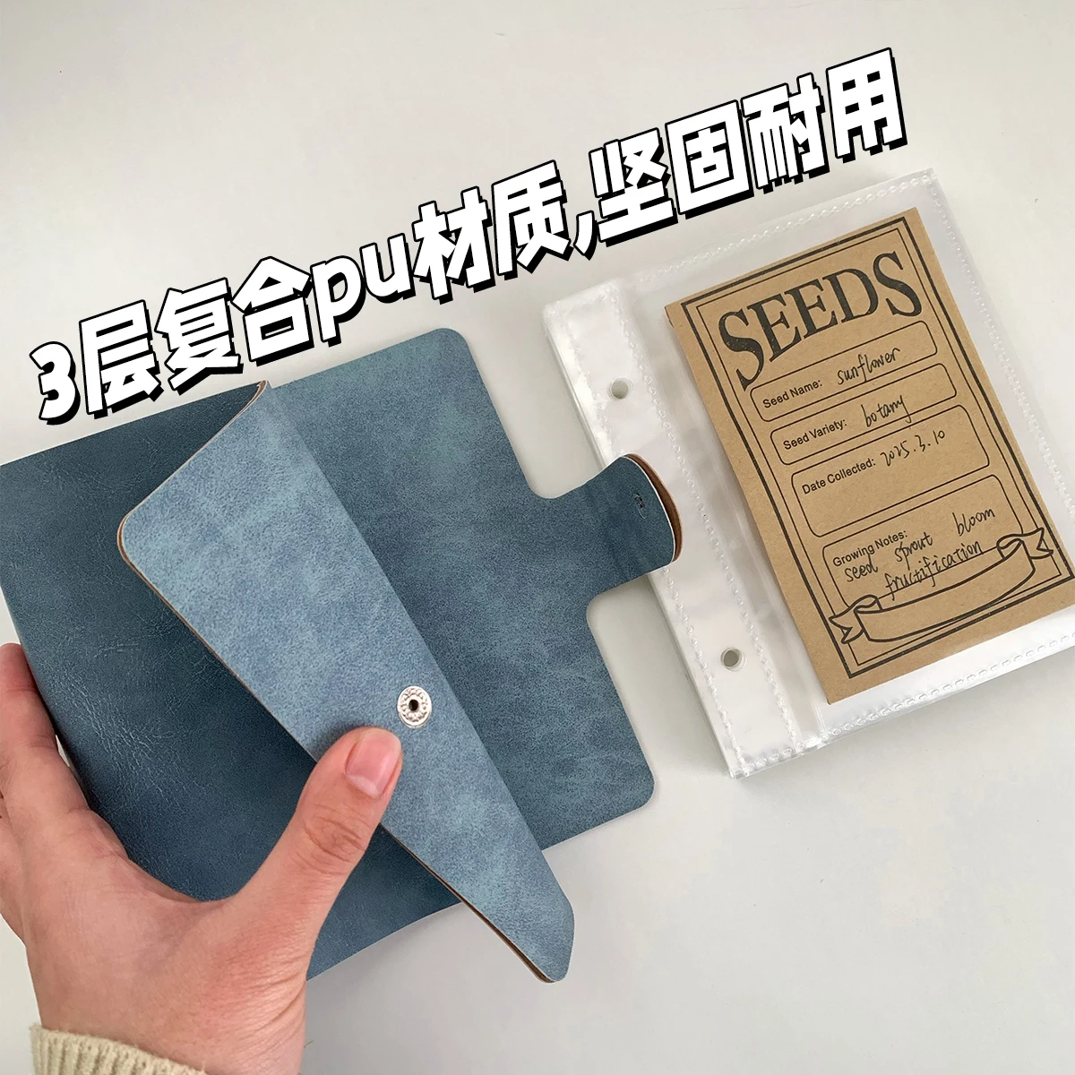 Journal GO 25pages PU Leather Flexi Organizer Book Photo Frame Card Collection Vintage Portable Notebook Scrapbook Stationery - view 3