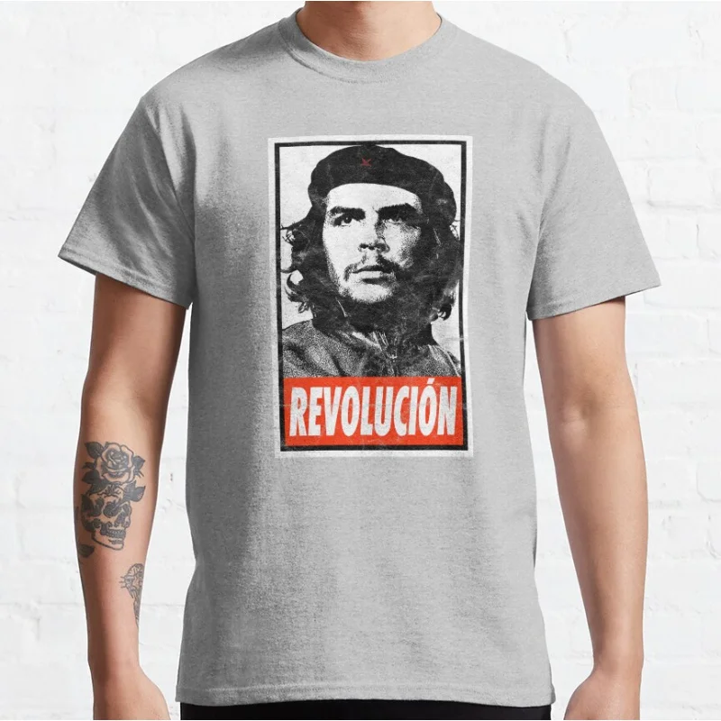 레볼루시온 체 게바라 레트로 쿠바 혁명 지도자 선물 티셔츠 남성용 100% 면 프린트 의류 남성용 모든 사이즈 S-6XL 탑스