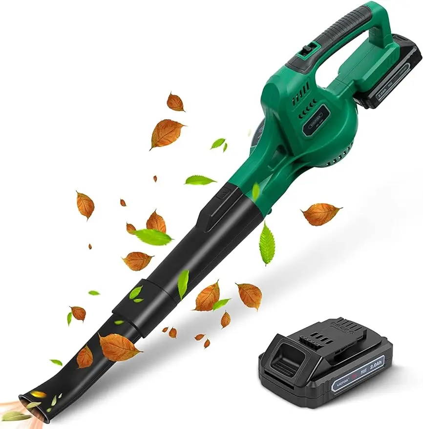 20V Cordless Leaf Blower with Battery and Charger Leaf Blower Battery Operated Rechargeable Electric Handheld Leaf Blower