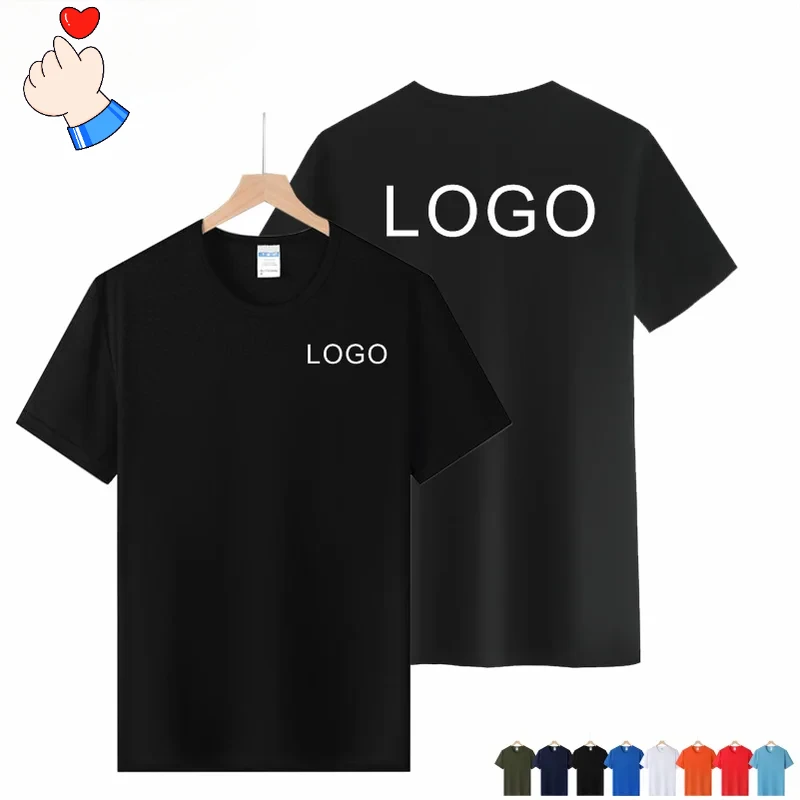 Custom Printed Quick-Drying T-shirts For Men And Women With Logo And Text Short-sleeved T-shirts Original Design Gift Tops 2025