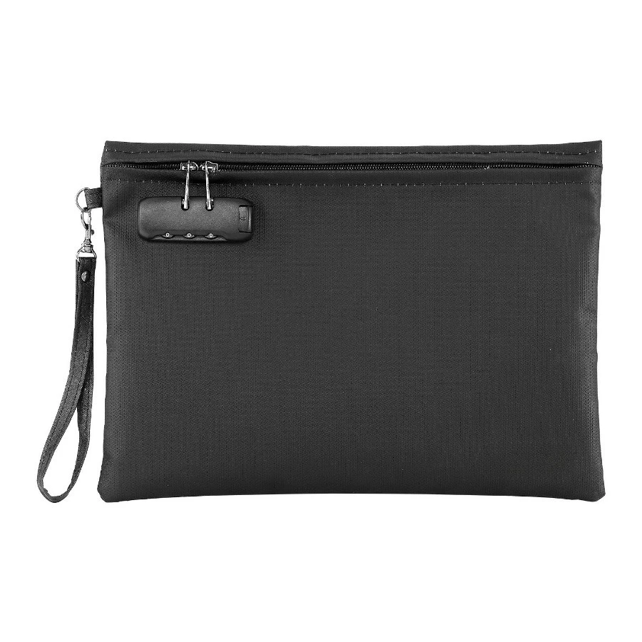 

Fireproof Document Bag, 1832 °F Heat Insulated Fireproof & Waterproof Bag with Lock, Portable File Storage Security Organizer