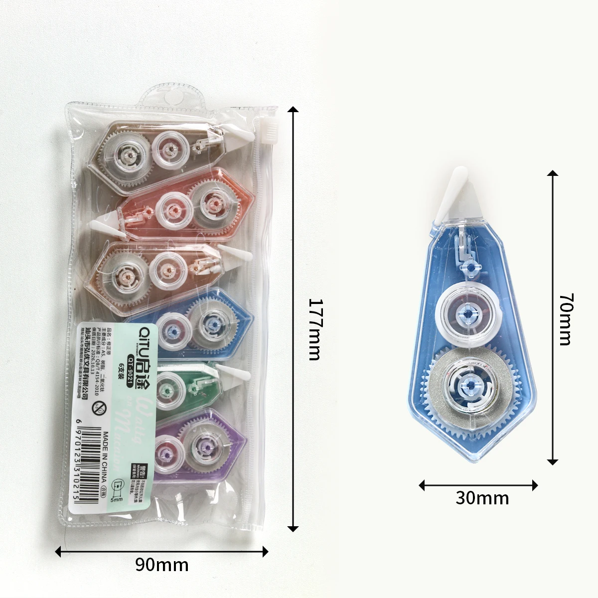 Benodigdheden 6-tapes Draagbare White-out Schoolstudie Spullen Kinderen Whiteout Tape Correctie Schrijven Stuks Gereedschap Tipex Studenten