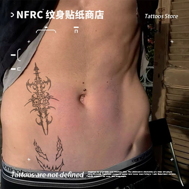 

Gothic Skull Cross Herbal Juice Tattoo Sticker For Man Women Waterproof Arm Temporary Tattoo Body Fake Tattoo Halloween 2025 New