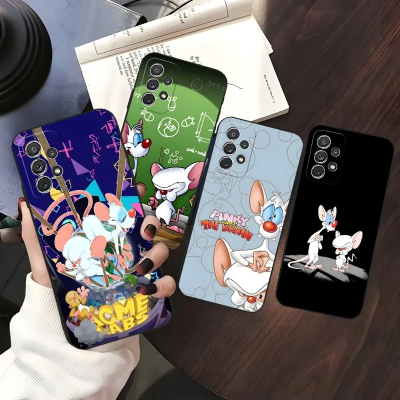 Cute P-Pinky And The Brain Phone Case For Samsung A73 A71 A54 A53 A52 A51 A50 A42 A34 A33 A32 A31 A23 A22 A21 A20 A14 A13 A24