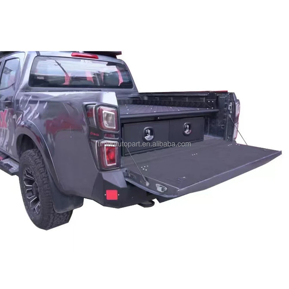

Cool Car Aluminum Lightweight Truck Bed Storage Organizer Ranger Hilux Drawers Systems For Outdoor Camping