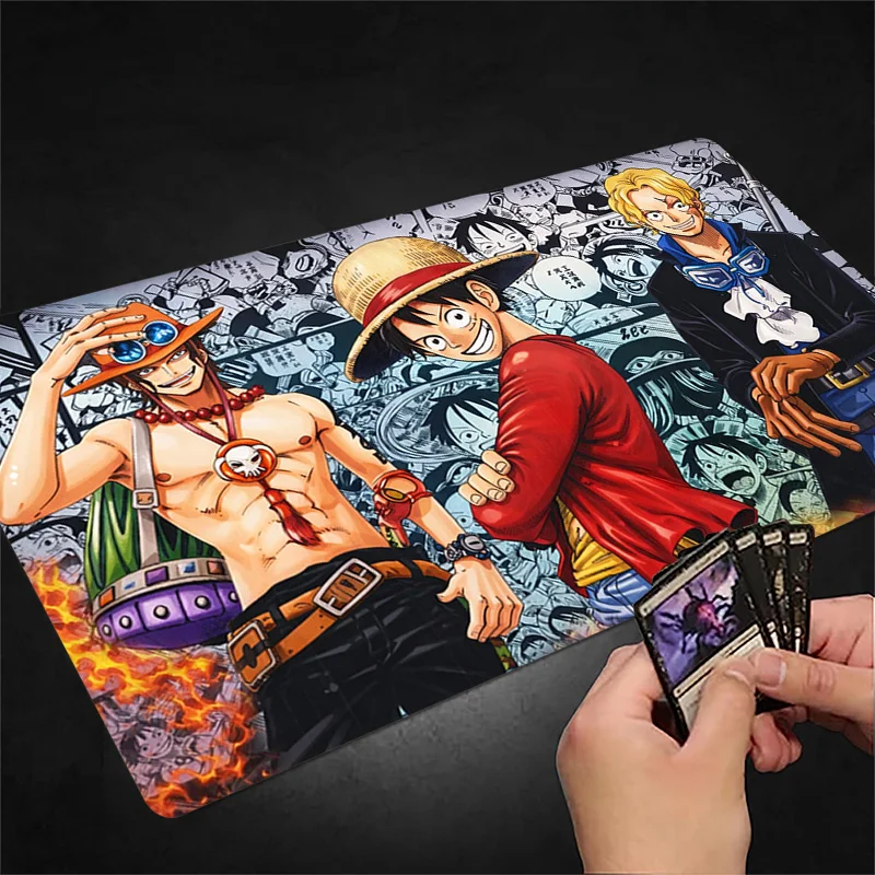 Duża podkładka pod mysz do gier 0ne Piece OPCG Playmat Luffy Zoro Anime TCG Mata do gry w karty Antypoślizgowa gumowa podkładka na biurko Mata do gry w karty Prezent — zdjęcie produktu 2