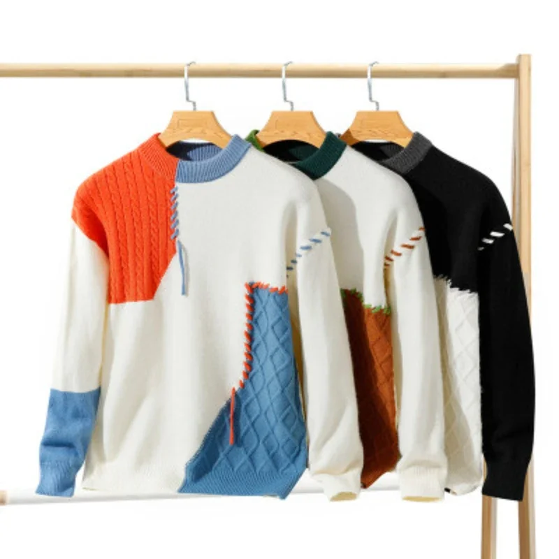 

Зимняя мода, трендовый теплый домашний пуловер, свитер, высококачественная мужская удобная дышащая домашняя одежда с круглым вырезом