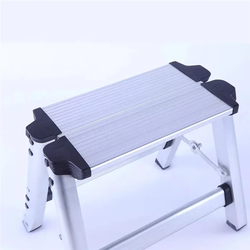 AT69 -1 Step Stool Folding Ladder Herringbone Portable Aluminum Alloy Ladder For Outdoor Camping Thickened Stool
