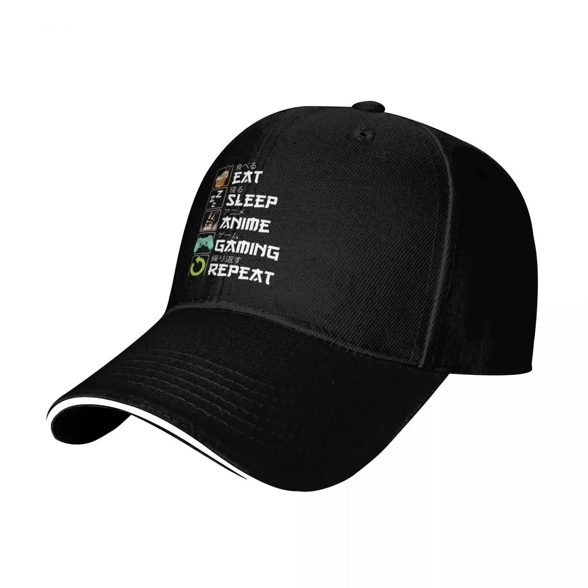 Baseball Caps Eat Sleep Anime Gaming Repeat Trendy Graphic Unisex Sport Spring Caps