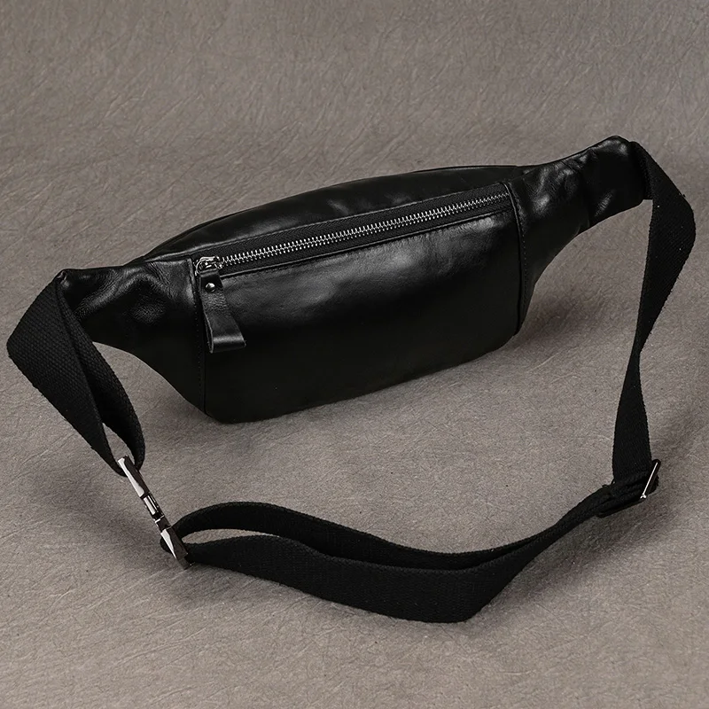 Retro Gekke Paardenleren Heuptasje Mannen Kleine Sling Tassen Nieuwe Mode Heuptassen Fanny Pack Outdoor Sporttassen Man