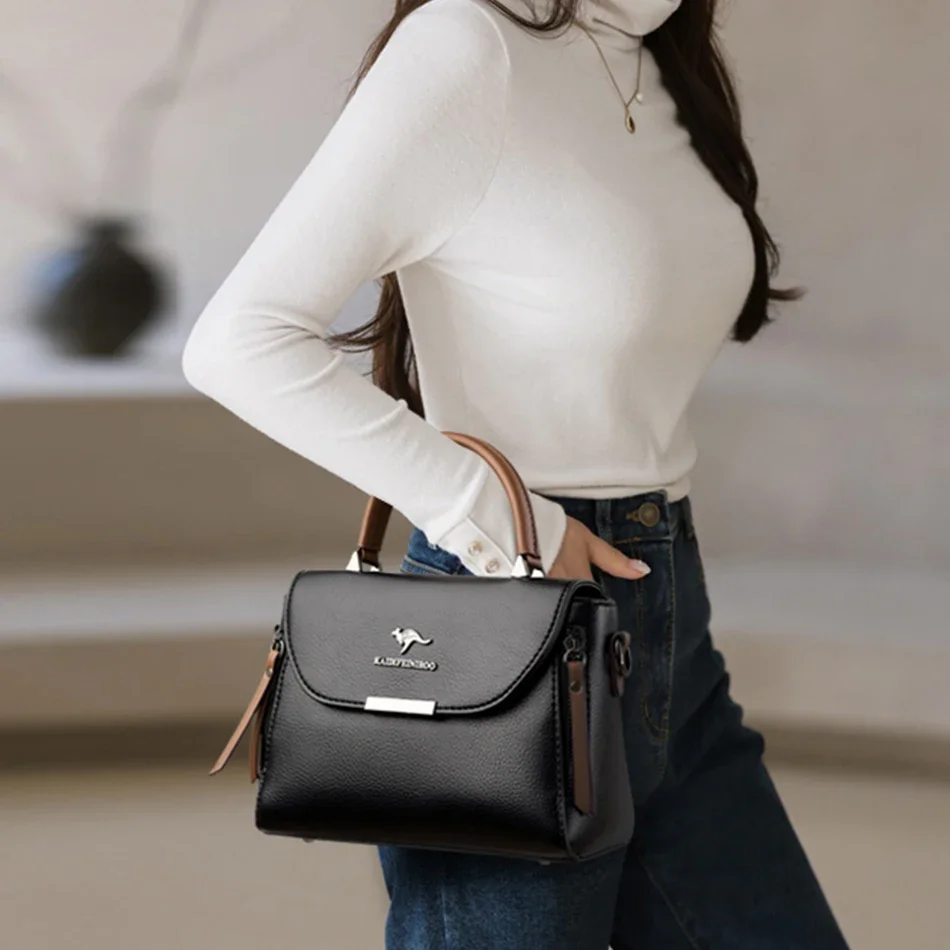 Luxury Designer Handbags Purses New High Quality Solid Color Leisure Shoulder Bags Pu Leather Crossbody Messenger Bags for Women