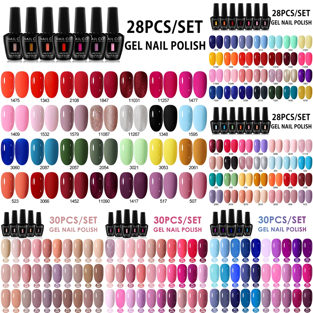 nailco-set-28-30-pezzi-smalto-semipermanente-in-gel-ibrido-rosso-rosa-blu-neon-kit-smalto-per-unghie-base-coat-soak-off-gel-per-unghie-uv-led